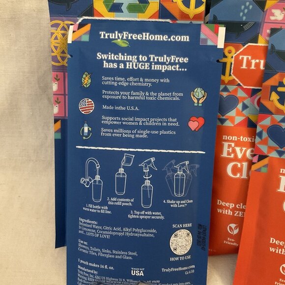 Truly Free 6 Refill Bundle Every Day, Bathroom Cleaner, &  Aloe Hand Soap +Caddy - Picture 3 of 10